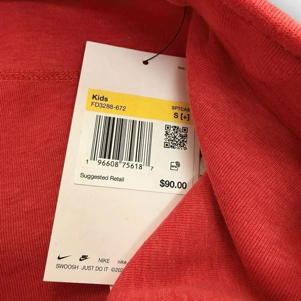Nike Sportswear Tech Fleece University Red Sweatpants Joggers Big Kids size S+
